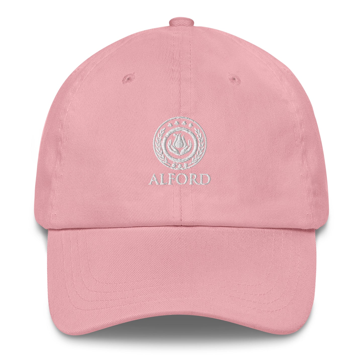 Alford Baseball Cap - Crest with Front / Back Design - White Stitching