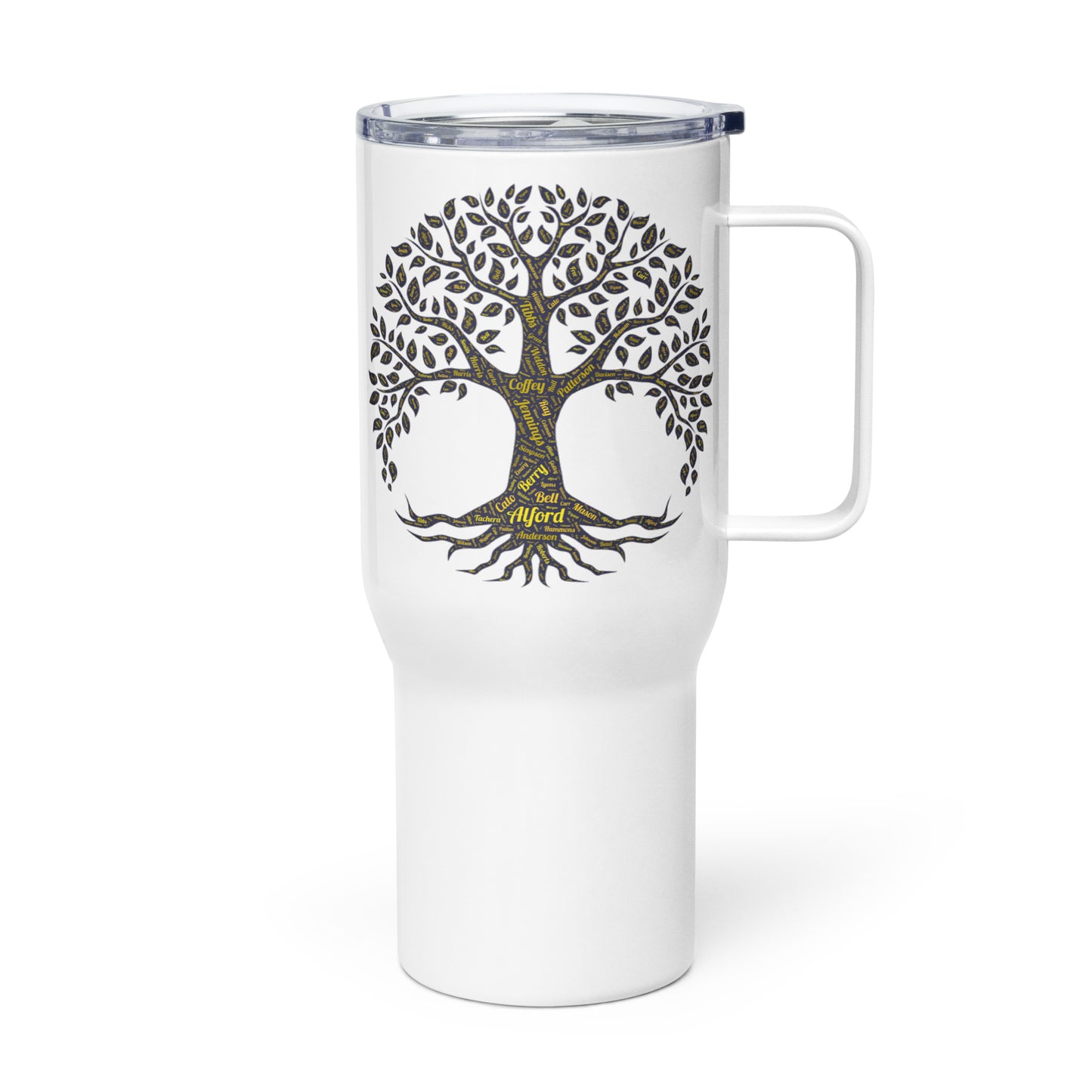 Alford Drinkware - Tree Travel Tumbler with Handle